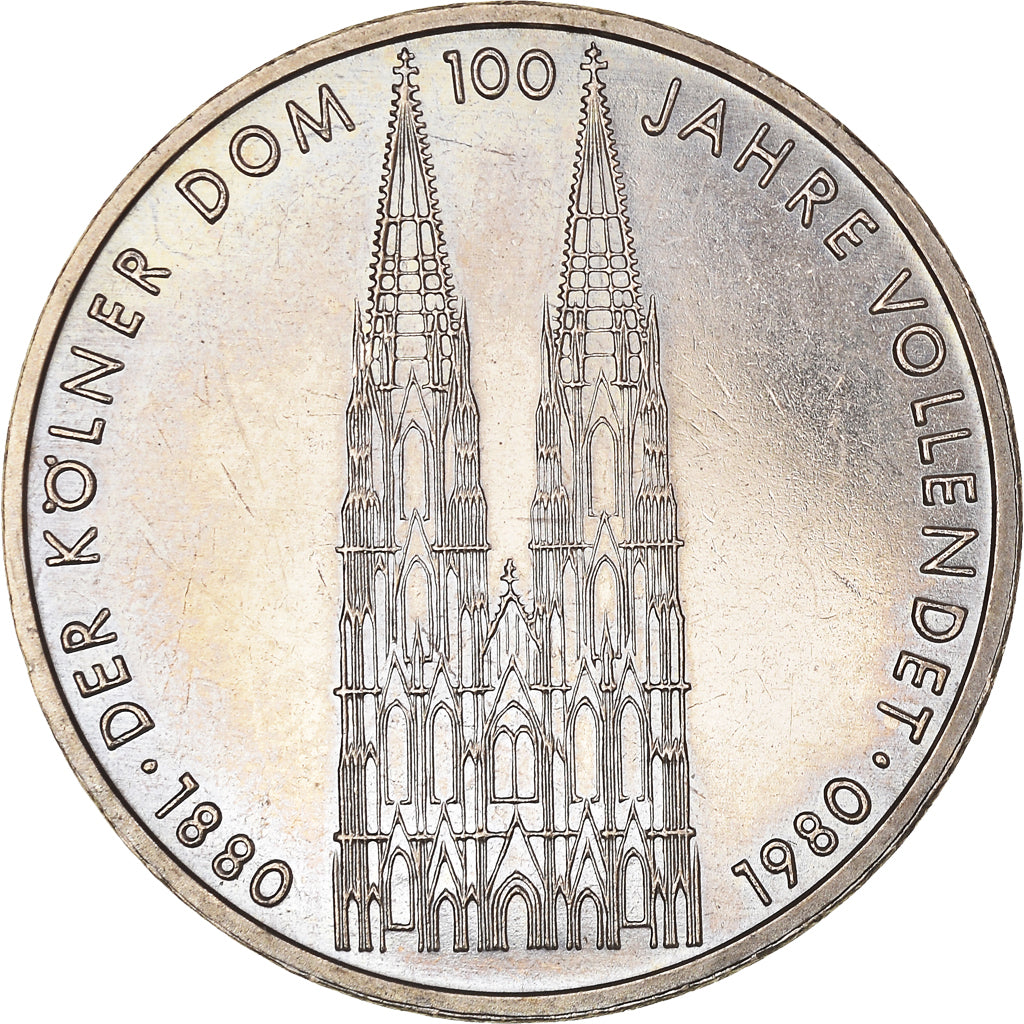 Moneta, GERMANIA - REPUBBLICA FEDERALE, 5 Mark, 1980, Stuttgart, Germany, BB