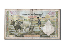Cambodia, 500 Riels, 1962, KM #14c, VF(20-25), 9.6