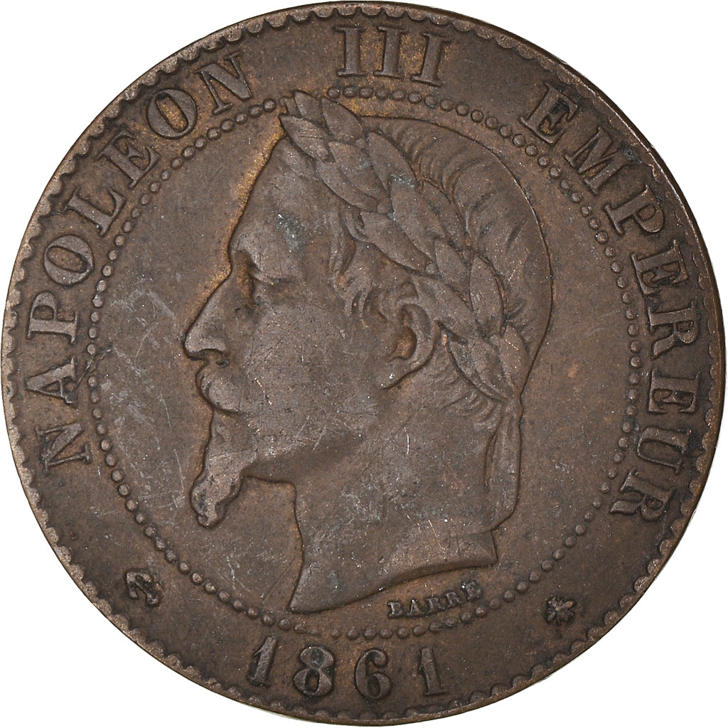 Coin, France, Napoleon III, Napoléon III, 2 Centimes, 1861, Paris, EF(40-45)