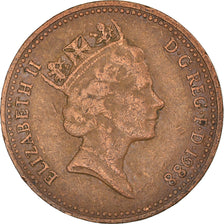 Coin, Great Britain, Elizabeth II, Penny, 1988, VF(30-35), Bronze, KM:935