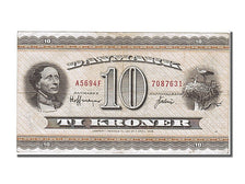 Denmark, 10 Kroner, 1950, KM #43e, AU(55-58), AF