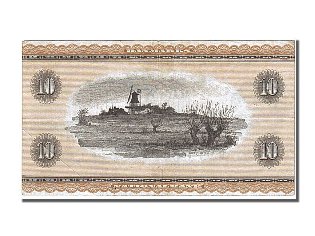 Denmark, 10 Kroner, 1950, KM #43e, AU(55-58), AF