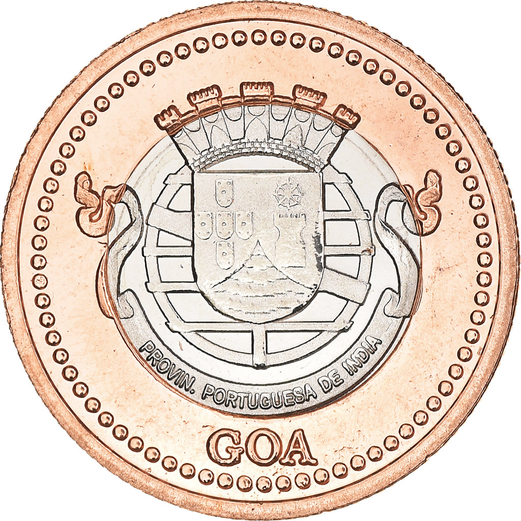 Monnaie, Inde, Pondichéry.goa, 60 réis/1 tanga, 2021, SPL, Bimétallique