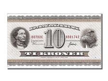 Denmark, 10 Kroner, 1950, KM #43e, AU(55-58), BE