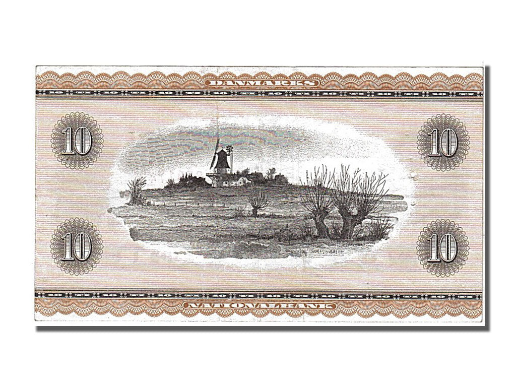 Denmark, 10 Kroner, 1950, KM #43e, AU(55-58), BE