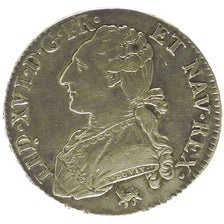 FRANCE, 1/2 Ecu, 1791, Paris, EF(40-45), Silver, Gadoury #355, 14.63