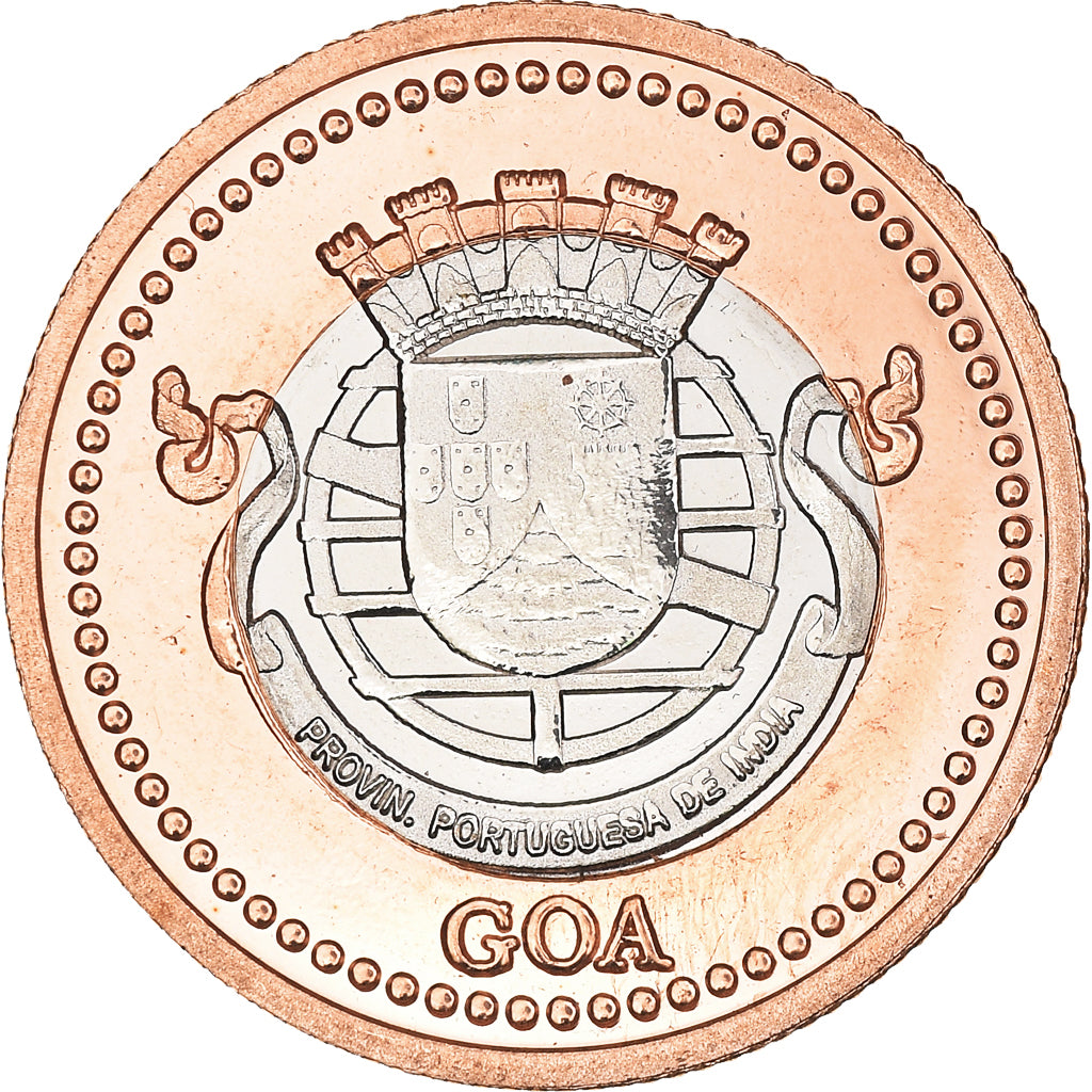 Coin, India, Pondichéry.goa, 60 réis/1 tanga, 2021, MS(63), Bi-Metallic