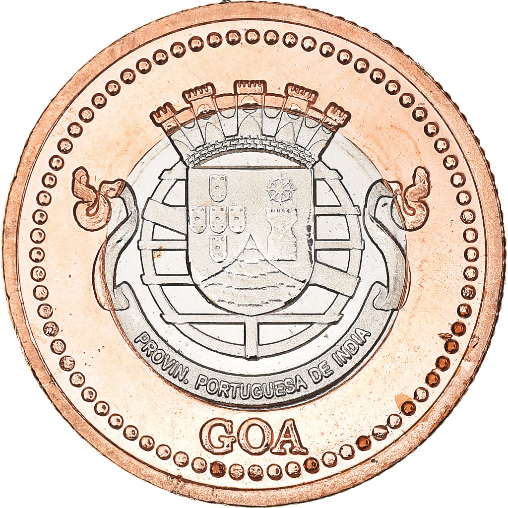 Monnaie, Inde, Pondichéry.goa, 60 réis/1 tanga, 2021, SPL, Bimétallique