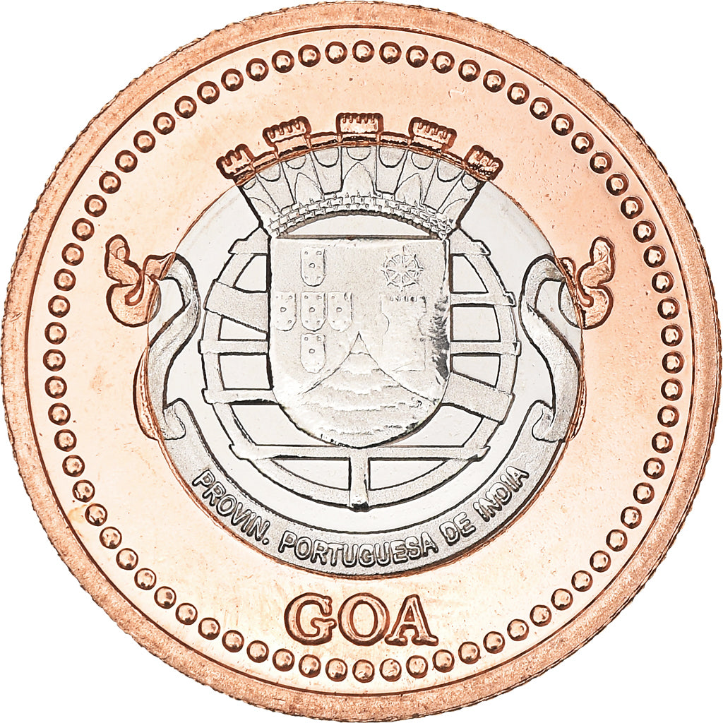 Coin, India, Pondichéry.goa, 60 réis/1 tanga, 2021, MS(63), Bi-Metallic