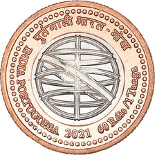 Moneta, India, Pondichéry.goa, 60 réis/1 tanga, 2021, SPL, Bi-metallico