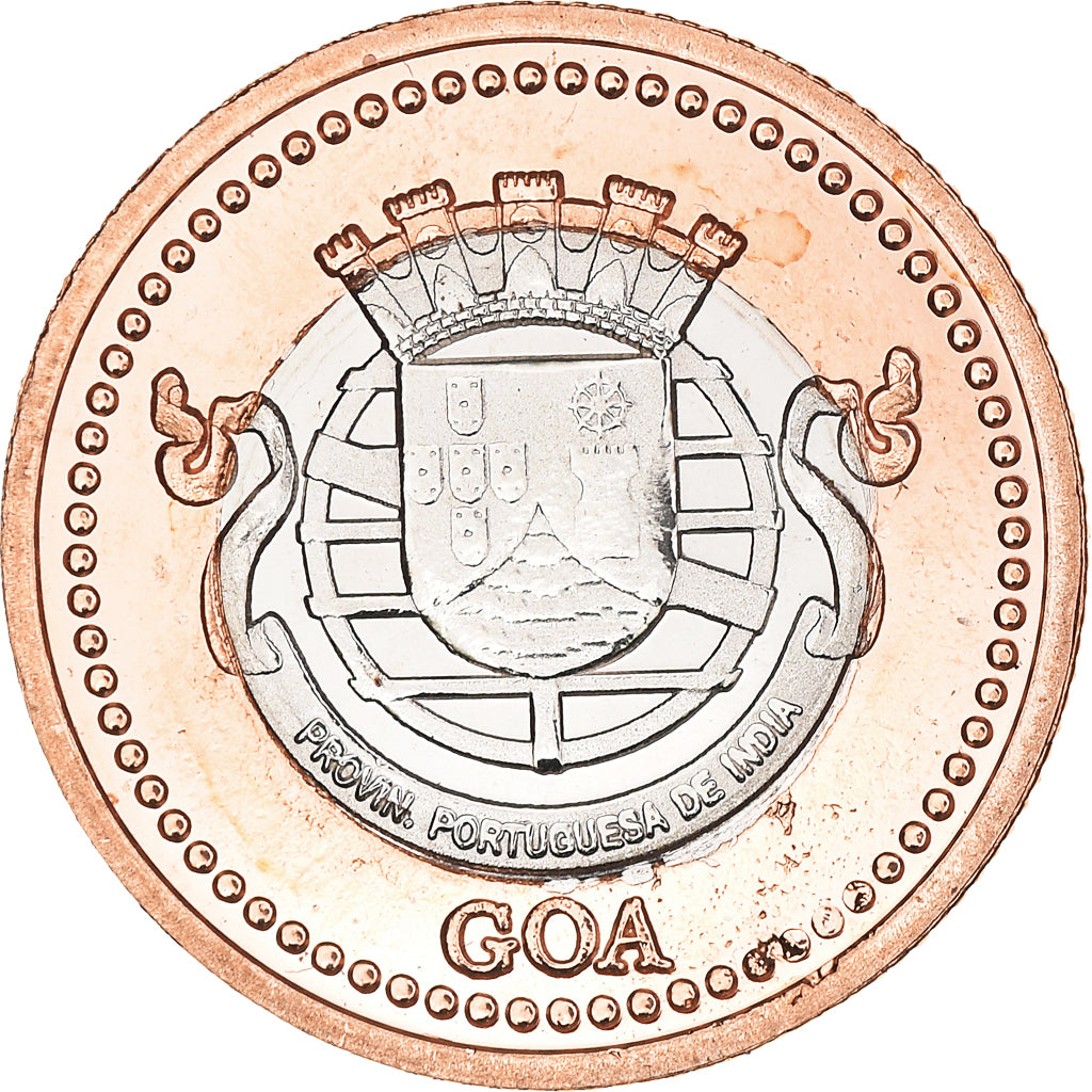 Moneta, India, Pondichéry.goa, 60 réis/1 tanga, 2021, SPL, Bi-metallico