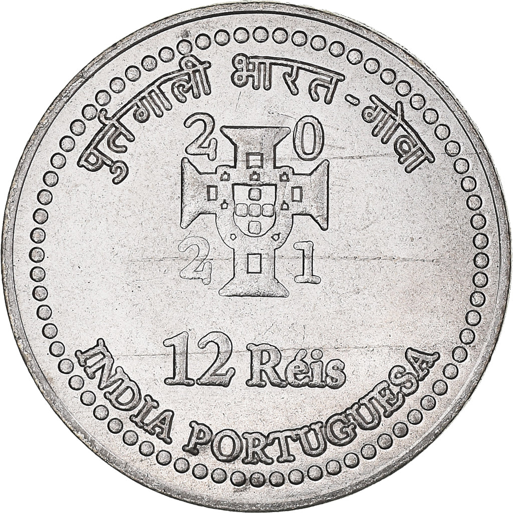 Coin, INDIA-PORTUGUESE, 12 Réis, 2021, MS(63), Copper-nickel, KM:New