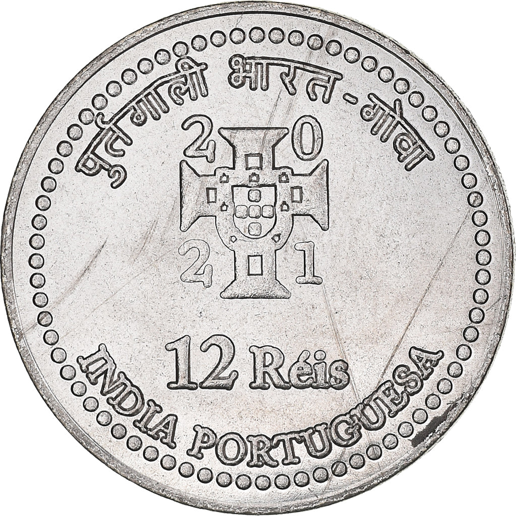 Coin, INDIA-PORTUGUESE, 12 Réis, 2021, MS(63), Copper-nickel, KM:New