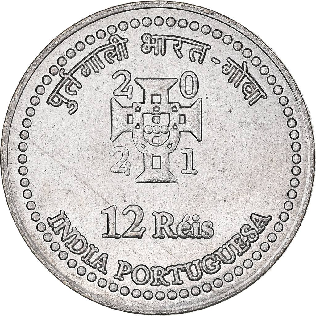 Coin, INDIA-PORTUGUESE, 12 Réis, 2021, MS(63), Copper-nickel, KM:New