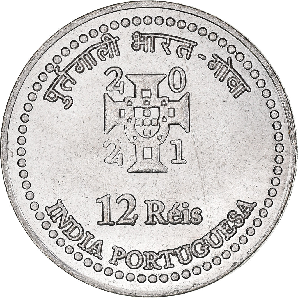 Munten, INDIA-PORTUGEES, 12 Réis, 2021, UNC-, Cupro-nikkel, KM:New