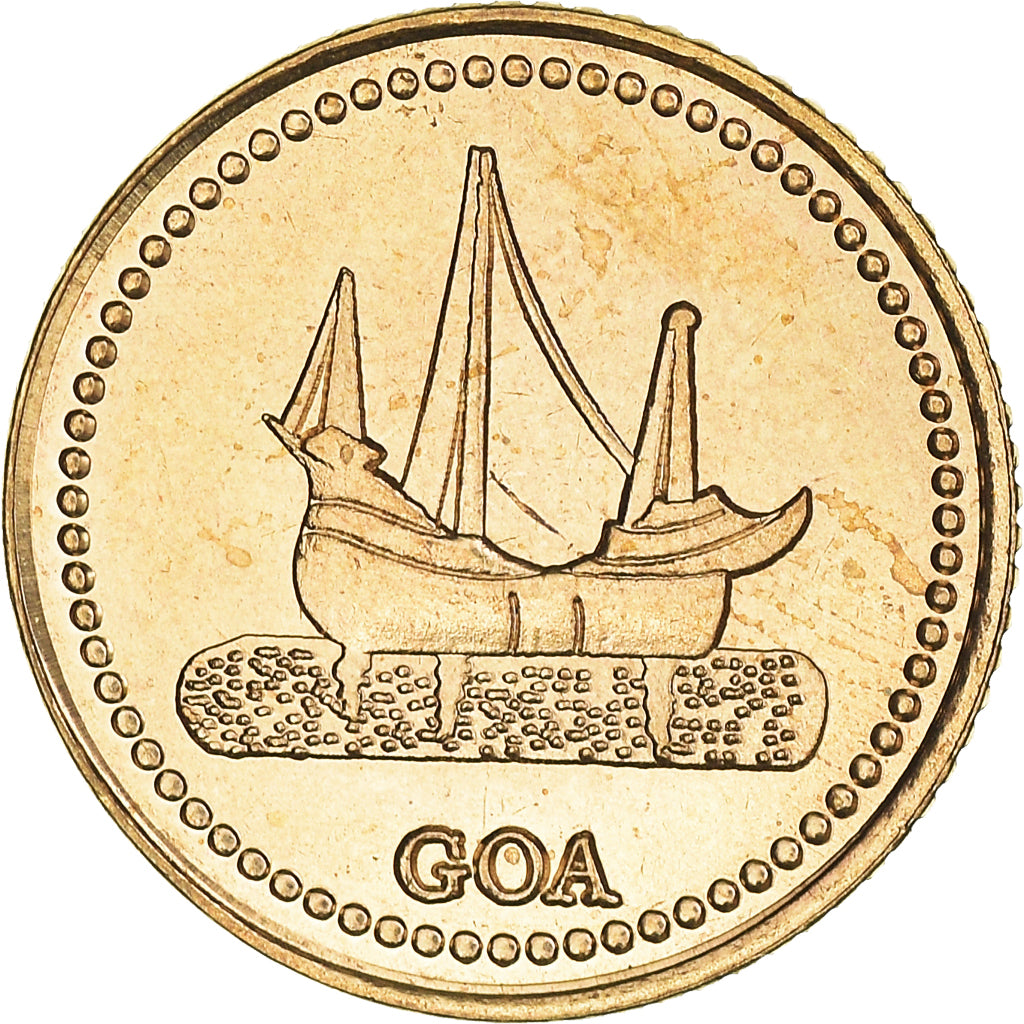 Coin, INDIA-PORTUGUESE, 15 Réis, 2021, MS(63), Brass, KM:New