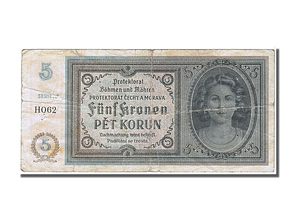 Bohemia and Moravia, 5 Korun, 1940, EF(40-45), H062