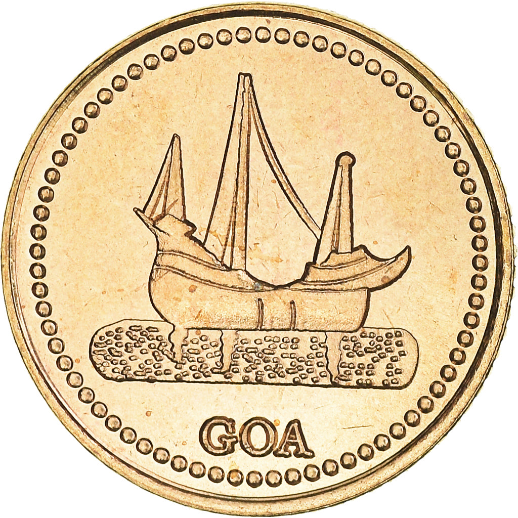 Coin, INDIA-PORTUGUESE, 15 Réis, 2021, MS(63), Brass, KM:New