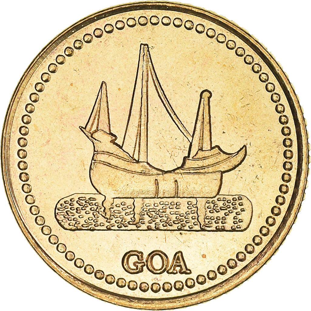 Coin, INDIA-PORTUGUESE, 15 Réis, 2021, MS(63), Brass, KM:New