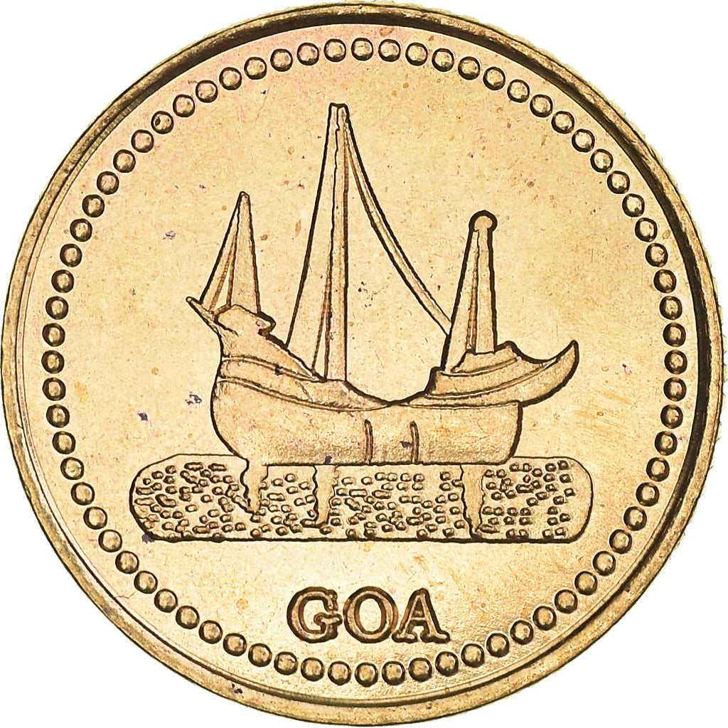 Coin, INDIA-PORTUGUESE, 15 Réis, 2021, MS(63), Brass, KM:New
