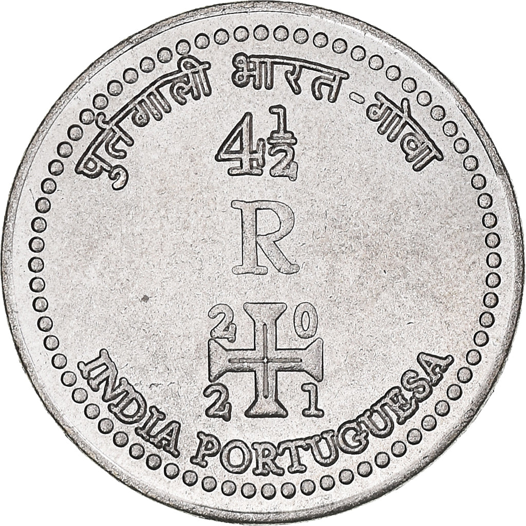 Moeda, ÍNDIA - PORTUGUESA, 4 1/2 réis, 2021, Fantasy coinage, MS(63)