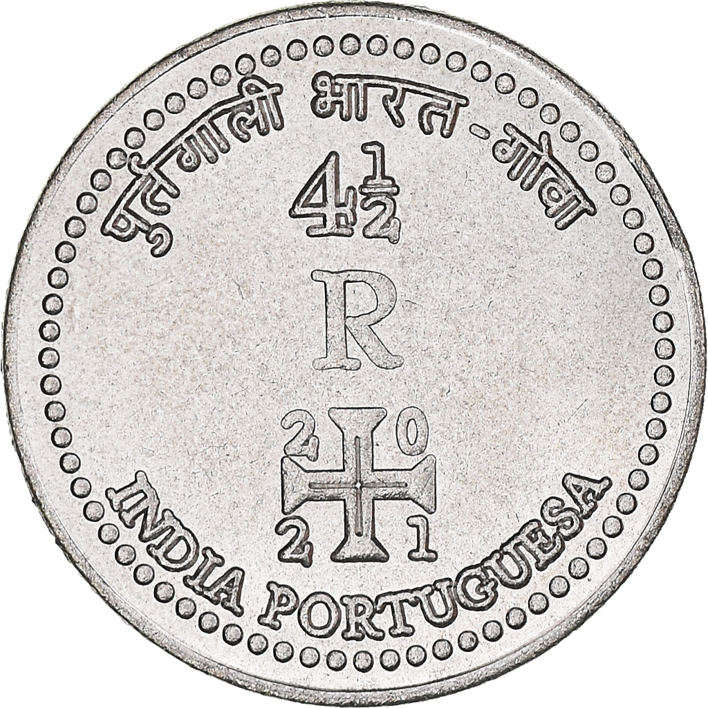 Moneta, INDIE-PORTUGALSKIE, 4 1/2 réis, 2021, MS(63), Miedź-Nikiel, KM:New