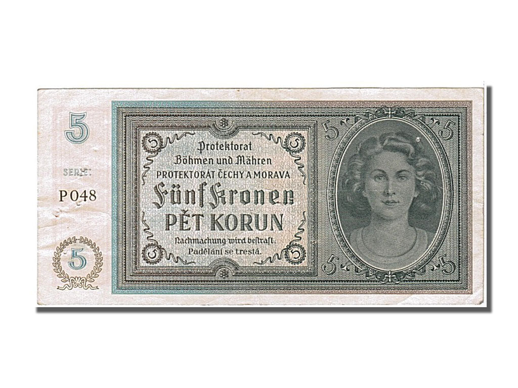 Bohemia and Moravia, 5 Korun, 1940, AU(55-58), P048