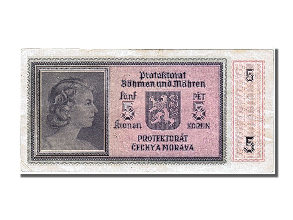 Bohemia and Moravia, 5 Korun, 1940, AU(55-58), P048