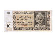 Bohemia and Moravia, 10 Korun, 1942, KM #8a, 1942-07-08, AU(50-53), S30N