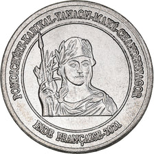Moneta, Indie Francuskie, 1/2 Anna, 2021, Pondichery, MS(63), Miedź-Nikiel