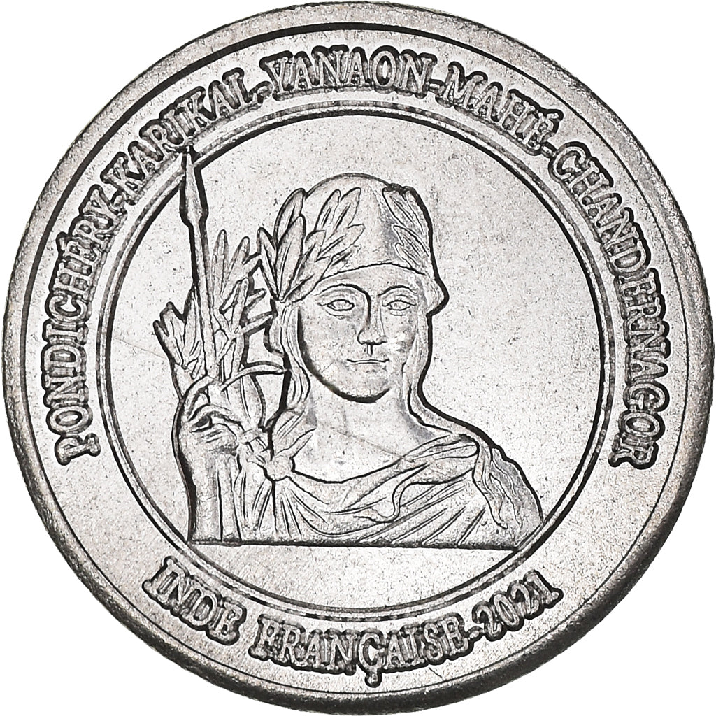 Coin, INDIA-FRENCH, 1/4 Anna, 2021, Pondichery, MS(63), Copper-nickel, KM:New