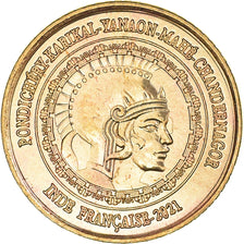 Coin, INDIA-FRENCH, 4 Annas., 2021, Pondichery, MS(63), Brass, KM:New