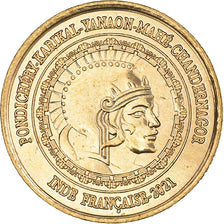 Münze, INDIA-FRENCH, 4 Annas., 2021, Pondichery, UNZ, Messing, KM:New