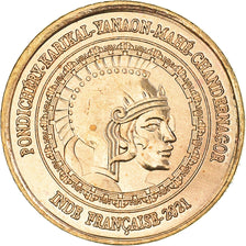Münze, INDIA-FRENCH, 4 Annas., 2021, Pondichery, UNZ, Messing, KM:New