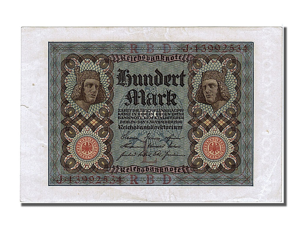 Banknote, Germany, 100 Mark, 1920, 1920-11-01, VF(30-35)