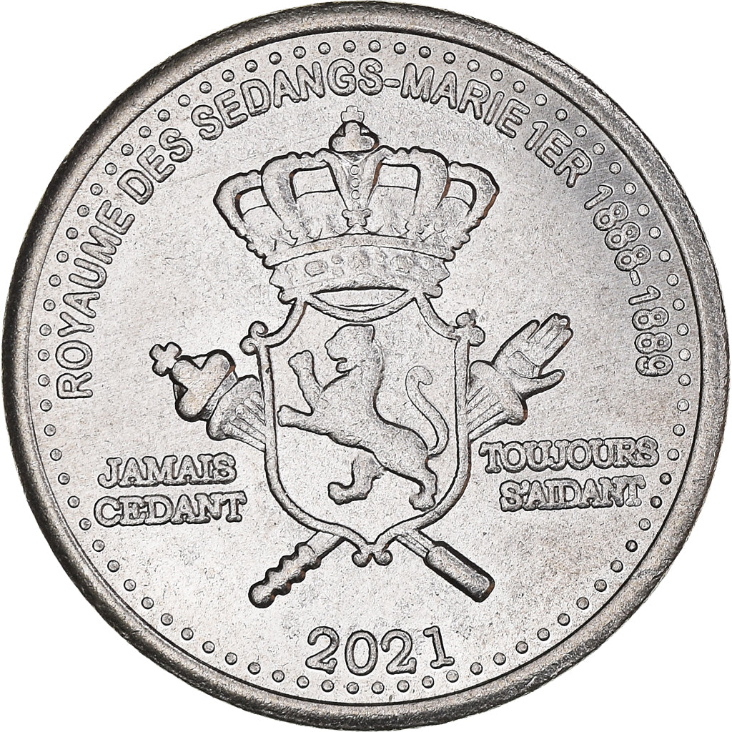 Coin, Vietnam, 2 Math, 2021, SEDANGS, MS(63), Copper-nickel