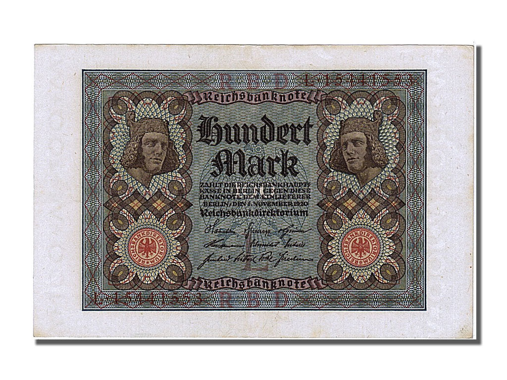 Germany, 100 Mark, 1920, KM #69b, 1920-11-01, AU(55-58), L