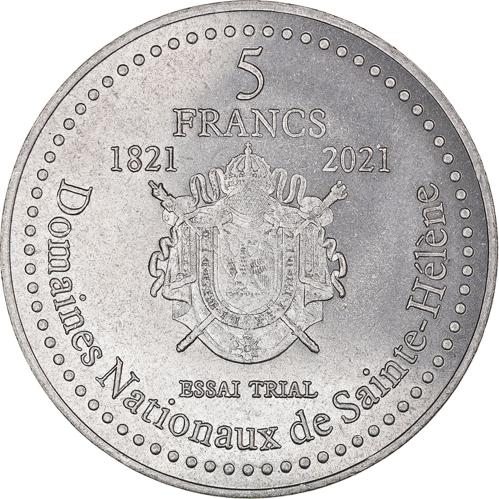 Coin, France, Essai fantaisie, 5 Francs, 2021, ST Hélène.Napoléon, MS(63)