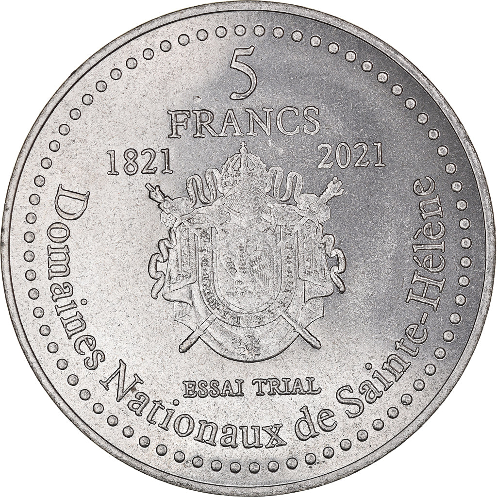 Coin, France, Essai fantaisie, 5 Francs, 2021, ST Hélène.Napoléon, MS(63)