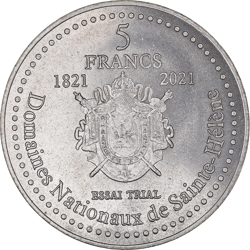Moneta, Francia, Essai fantaisie, 5 Francs, 2021, ST Hélène.Napoléon, SPL