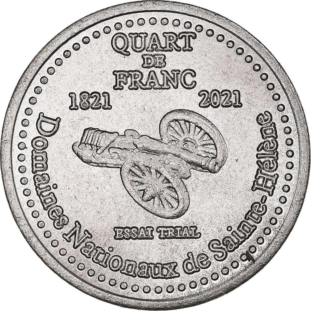 Monnaie, France, Essai fantaisie, 25 Centimes, 2021, ST Hélène.Napoléon, SPL