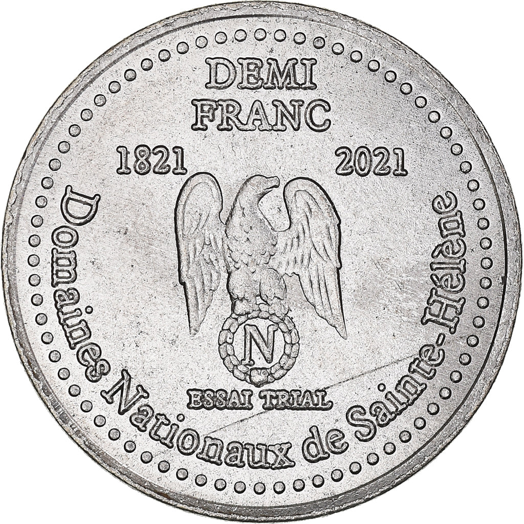 Moneda, Francia, Essai fantaisie, 50 Centimes, 2021, ST Hélène.Napoléon, SC