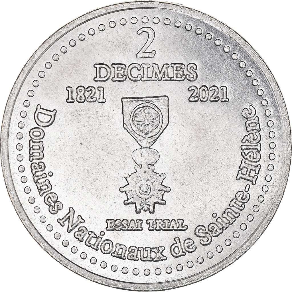 Munten, Frankrijk, Essai fantaisie, 2 Décimes, 2021, ST Hélène.Napoléon
