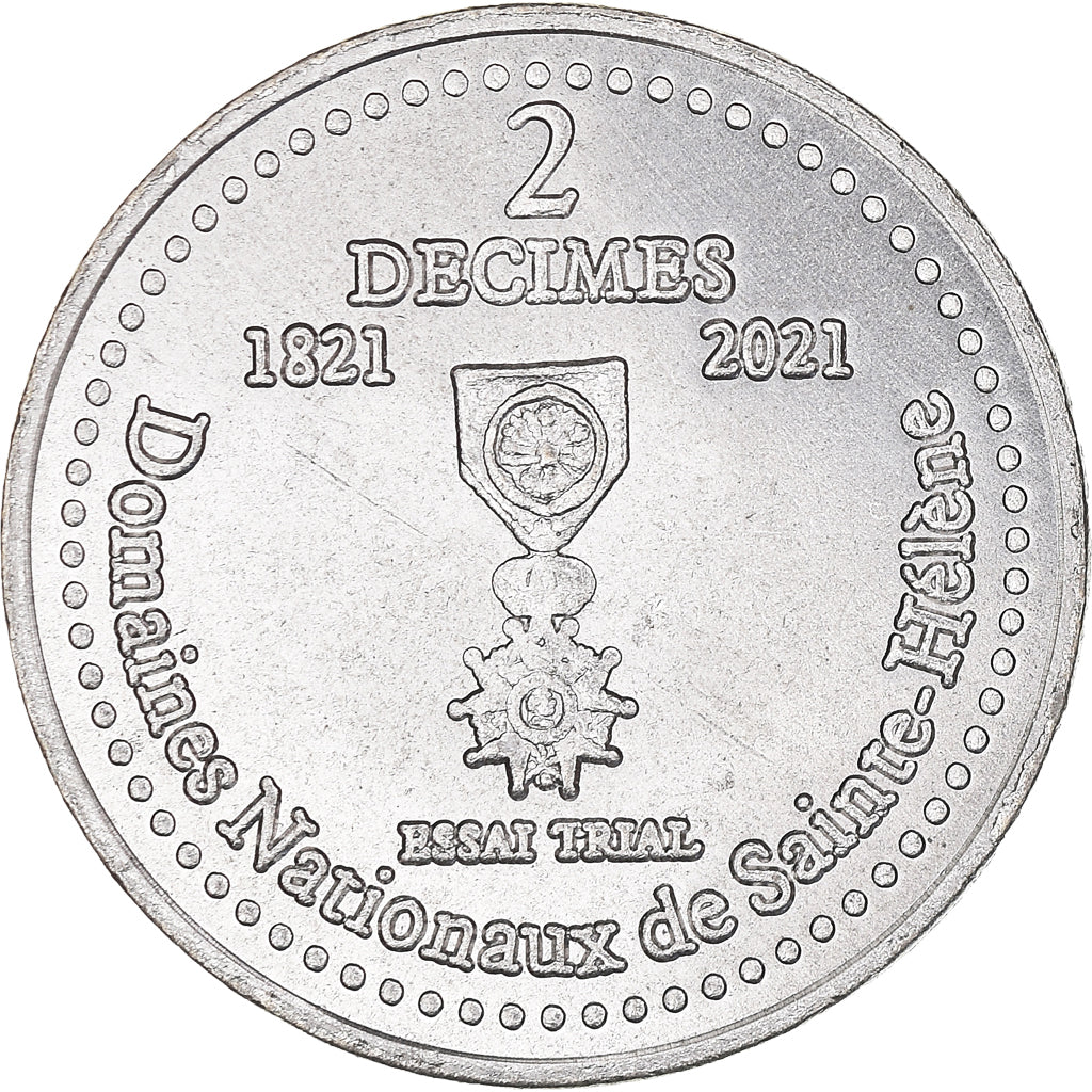 Monnaie, France, Essai fantaisie, 2 Décimes, 2021, ST Hélène.Napoléon, SPL