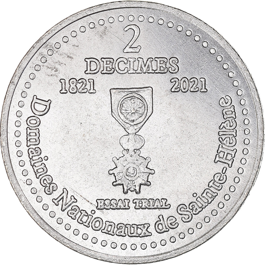 Munten, Frankrijk, Essai fantaisie, 2 Décimes, 2021, ST Hélène.Napoléon