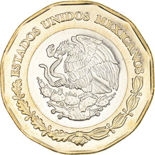 Coin, Mexico, Emiliano Zapata Salazar, 20 Pesos, 2019, MS(63), Bimétallique :