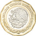 Coin, Mexico, Emiliano Zapata Salazar, 20 Pesos, 2019, MS(63), Bimétallique :