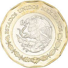 Coin, Mexico, Emiliano Zapata Salazar, 20 Pesos, 2019, MS(63), Bimétallique :