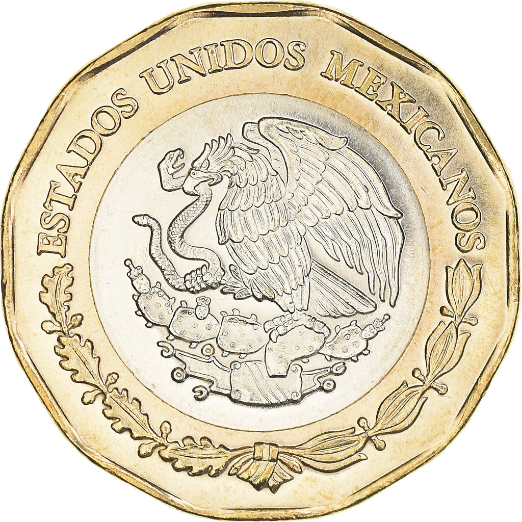 Moneda, México, Emiliano Zapata Salazar, 20 Pesos, 2019, SC, Bimétallique :