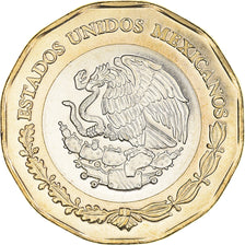 Moneda, México, Emiliano Zapata Salazar, 20 Pesos, 2019, SC, Bimétallique :